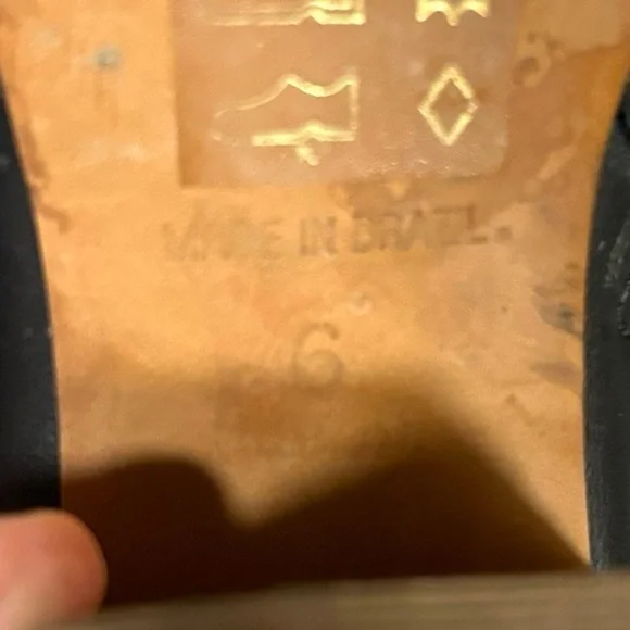 Madewell Black Ankle Boots with Tan Heel - Picture 10 of 12